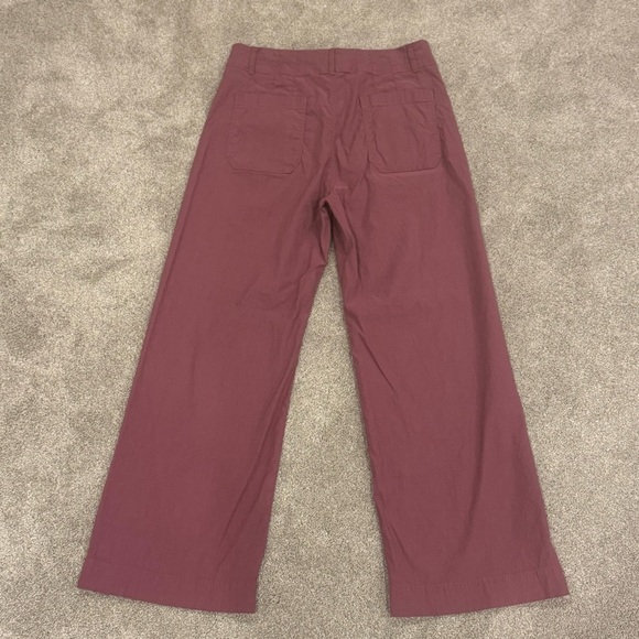 Anthropologie Maeve The Colette Cropped Wide-Leg Pants Rose Taupe Size 33 - Picture 4 of 11
